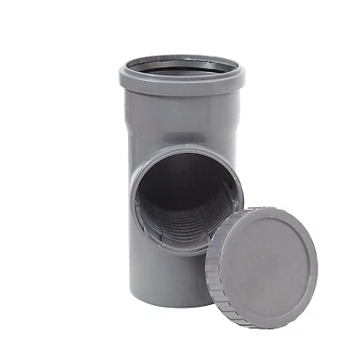 Fallrohrfilter GRAU Regenrohrfilter Regenrinne Laubfang KG/HT Rohr DN100 Ø110 - Bild 1 von 3