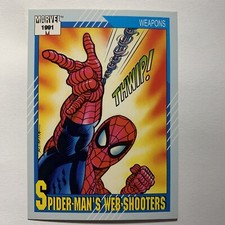 1991 Marvel Comics Impel Trading Card #131 Spider-Man's Web-Shooters. Vintage