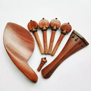 4/4 Violine Rosenholz Hügel Saitenhalter Schweizer Heringe Kinnstütze Endpin - Bild 1 von 1