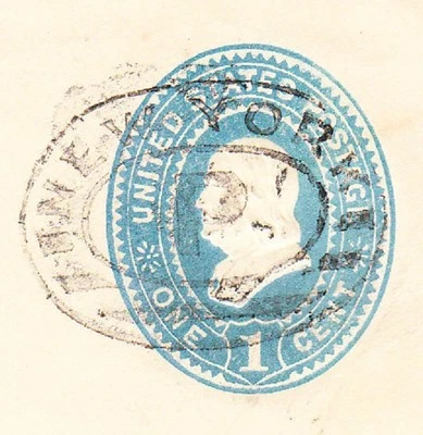 S Munn Co New York to Chattanooga Cotton Co 1c Franklin PSE Cover 8y - Image 1 of 3