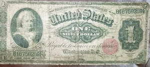 1886 $1 United States Silver Certificate - Large Note *8259 - Picture 1 of 3