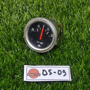 Super DC Ampere Meter 30-0-30 Gauge Black Chrome Universal NOS no Box - Picture 1 of 5