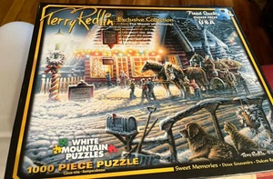 SWEET MEMORIES EXCLUSIVE COLLECTION BY TERRY REDLIN 1000 Pc 24”x30” Holiday Snow - Picture 1 of 13