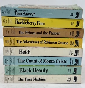 Illustrierte klassische Ausgaben Moby Bücher Posten von 8 Mark Twain Defoe Wells Dumas - Bild 1 von 12