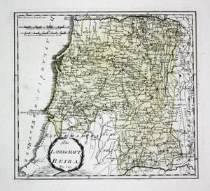 Spain Portugal Beira Extremadura Map Karte Reilly Engraving Copperplate - Picture 1 of 1