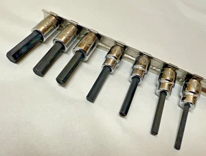 EE. UU. Armstrong 7 piezas métrico longitud media 3/8" accionamiento cromo broca hexagonal juego de controladores - Imagen 1 de 5