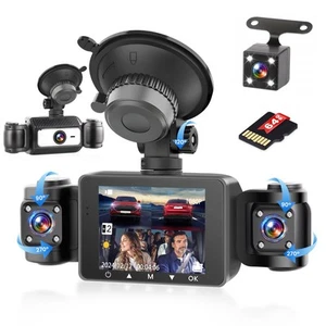 [4 Channel 360° View] Dash Cam Front and Rear Inside, 1080P Dash Camera for C... - Picture 1 of 8
