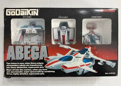 Godaikin Abega 1984 万代 Voltron Albegas 变形金刚 复古机器人 * 罕见 * 全新带盒 — 第 1/4 张图片