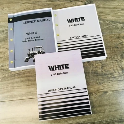 White 2-85 Field Boss Tractor Service Parts Operators Manual Set Repair Workshop - Image 1 of 4