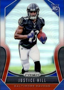 2019 PANNIi PRIZM RED WHITE BLUE ROOKIE #328 JUSTIN HILL BALTIMORE RAVENS RC - Picture 1 of 2