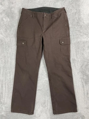 Calça Duluth Trading Feminina 12x31 Marrom Lã Forrada Carga Trabalho Caminhadas Ao Ar Livre - Imagem 1 de 4