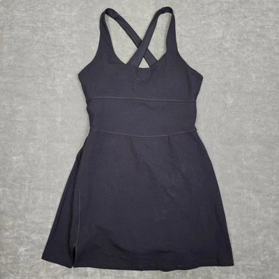 Vestido Fabletics Mujer Pequeño Corto Negro Entrecruzado Espalda Recorte Falda Atlética Foto 1 de 4