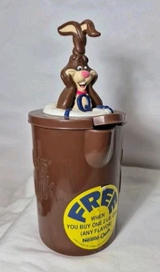 Vintage Nestle Quik Nesquik Bunny Plastic Pitcher Brown Chocolate Milk Mixer - Picture 1 of 14