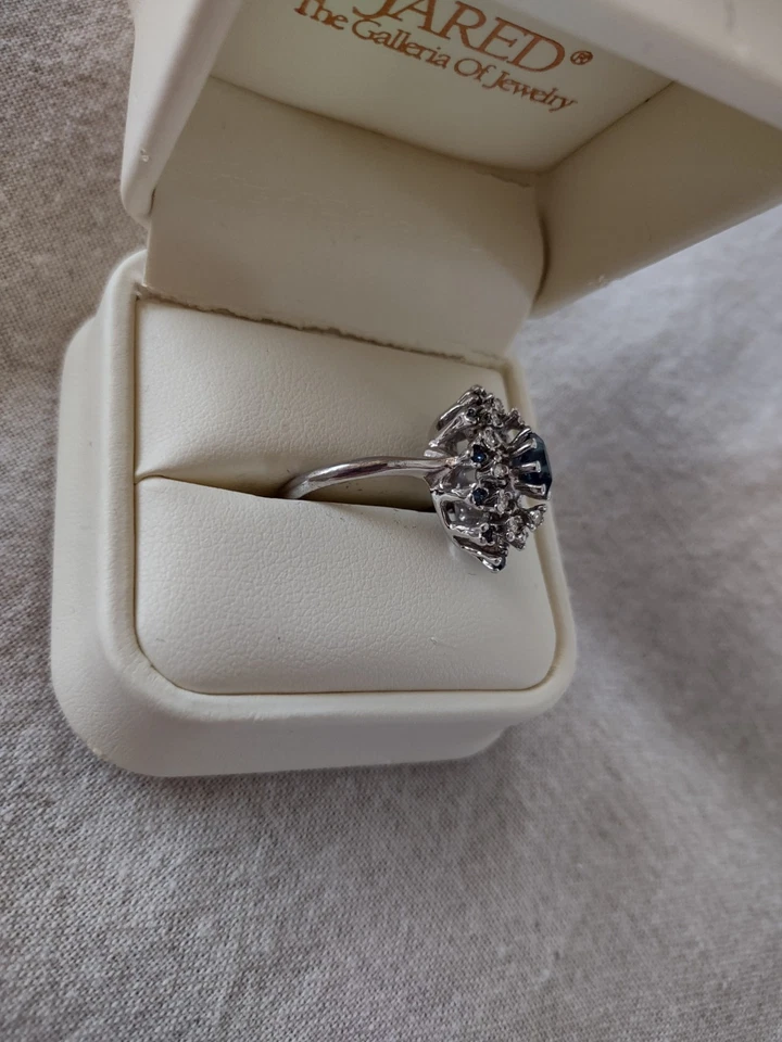 WOW $499 Circonita Cúbica Galvanizada Oro Blanco 14K Blanco/Amarillo/Negro 8 L@@K! Foto 1 de 4