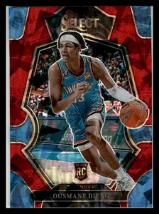2022 Panini Select #190 Ousmane Dieng Red Cracked Ice Prizm RC NM - Bild 1 von 2