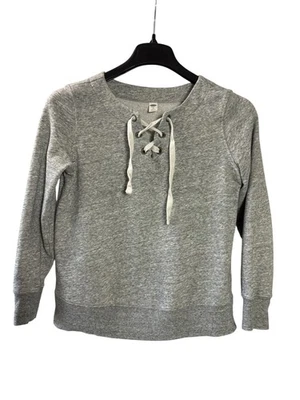 Sudadera con cordones Old Navy XS gris blanco para mujer ropa de salón informal Foto 1 de 4