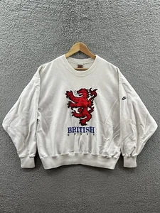 Sudadera Nike Vintage British Sport England Fútbol Blanco Talla Grande - Imagen 1 de 3