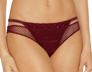 La Perla Calypso Embellished Low-Rise Stretch-Mesh Briefs Maroon NWT $434 - Picture 1 of 4