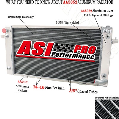 Radiador ASI de 4 filas para Land Rover Range Rover/Discovery I/II 3,9 L 4,0 L 1987-1998 Foto 1 de 4
