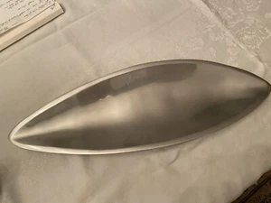 Vintage NAMBE Leaf / Boat Shaped Silver 19 3/4" Long Serving Tray #550 - Picture 1 of 4