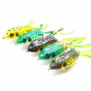 Frog Soft Lure Topwater Crankbait w/ Hooks Bass Bait~3 sizes~5 Colors~FREE Ship - Picture 1 of 6