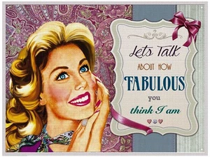 Letrero de pared de metal lata Let's Talk Fabulous - Imagen 1 de 1