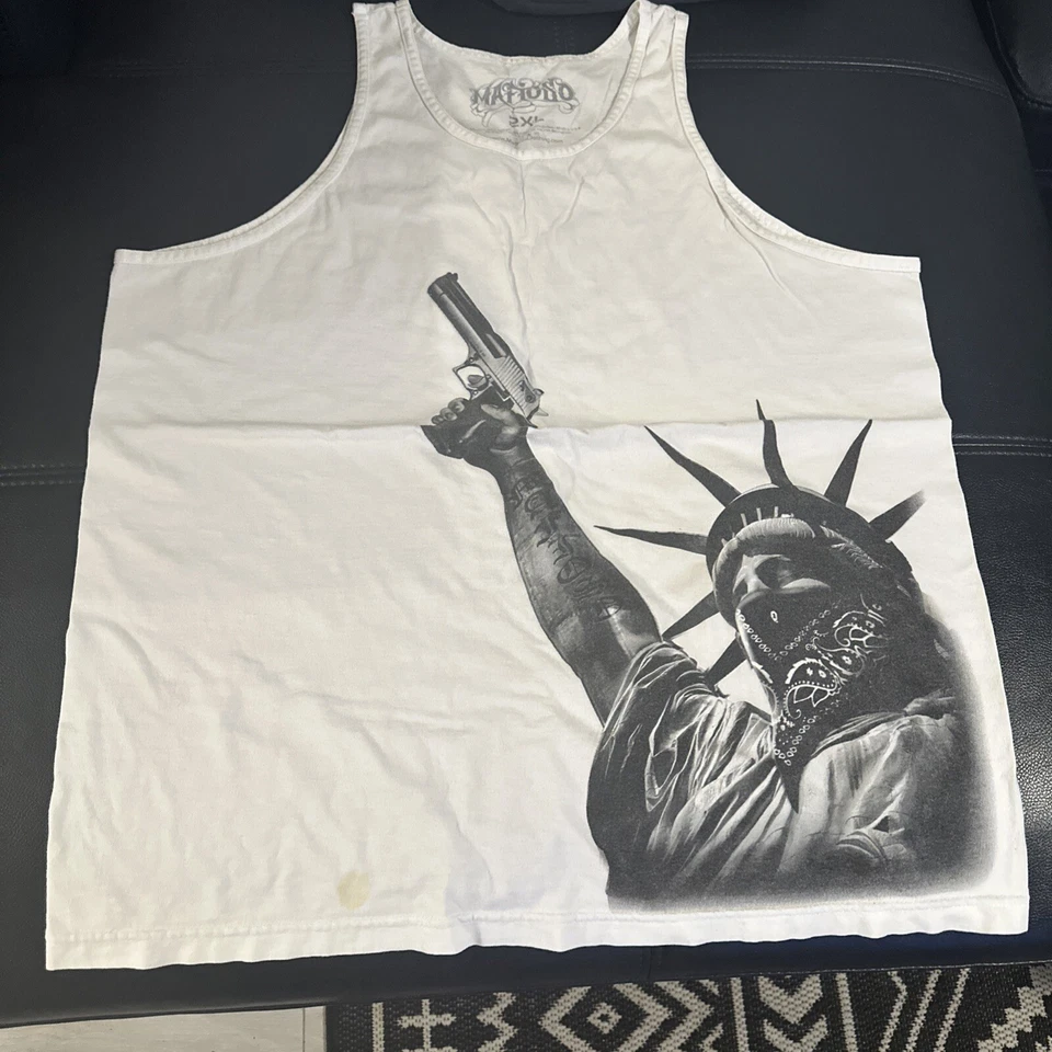 CAMISETA HARDCORE HOMBRE ESTATUA DE LA LIBERTAD - ESCUDO DE ARMAS II - MAFIOSO Foto 1 de 3