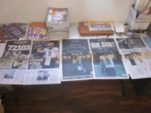 LOTE DE 3 PERIÓDICOS DREW BREES NO SAINTS NFL RÉCORD DE APROBACIÓN DEFENSOR DE LA JUBILACIÓN 🐐� - Imagen 1 de 8