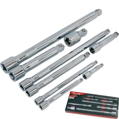 Neilsen 9pc Long Reach Mixed Drive Socket Extension Bar Set 1/4" 3/8" 1/2" - Image 1 of 3