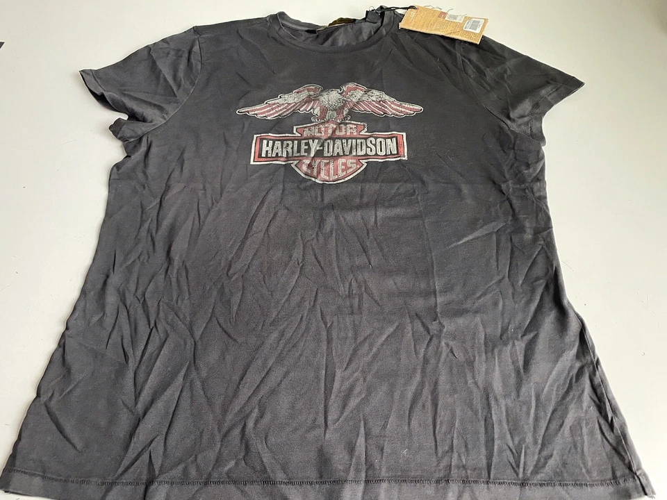 Harley-Davidson Women's Distressed Eagle Short Sleeve Tee 99231-19VW Size XL