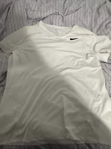 Nike Pro Compression Shirt Women’s XL White Dri FIt Short Sleeve Athletic Fit - Picture 1 of 4