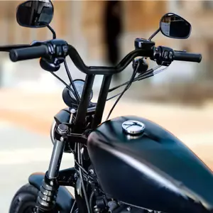 Black 16" Rise MX-T Bar Handlebar For Harley Softail Sportster Dyna Low Rider S - Bild 1 von 5