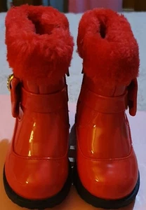 Toddlers Red Clarks Boots Size 3 - Picture 1 of 4