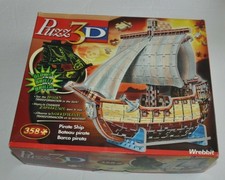 PIRATE SHIP Glow in the Dark Puzz-3D PUZZLE Wrebbit (complete)