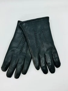 Genuine Mongolian Sheep Leather Men's Black Gloves - Available in Sizes M, L, XL - Picture 1 of 6