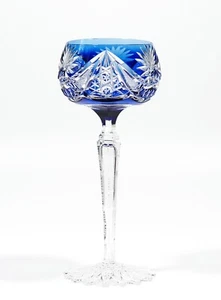 Römer Val St Lambert Epinal Überfangglas petrol blau Anf 20.JH Belgien I2 - Bild 1 von 12