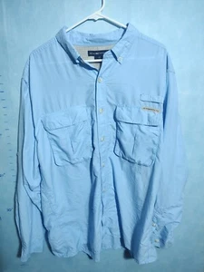 EXOFFICIO Fishing Hiking Shirt Vented Men’s XL Long Sleeve Blue - Picture 1 of 7