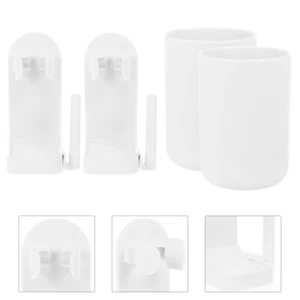2 Sets Electric Toothbrush Storage Rack Holder for Bathroom Wall-mounted - Picture 1 of 12