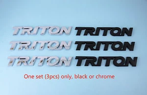 3 Badges, Matte Black or Chrome, for Triton badge - Picture 1 of 1