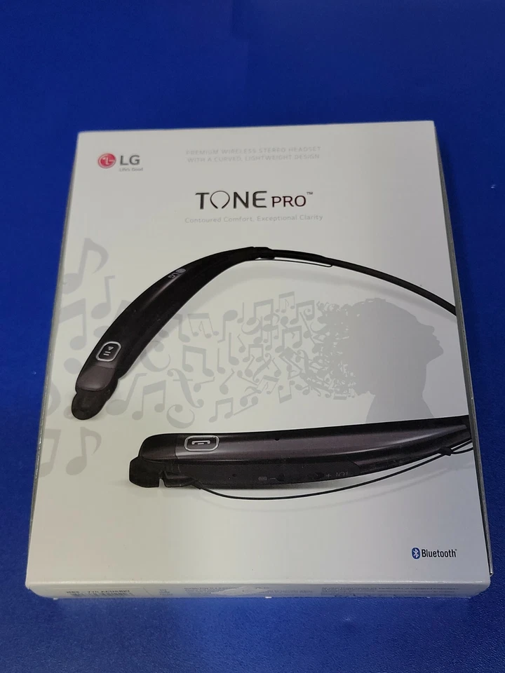LG HBS-770 Tone Pro Wireless Headphones Neckban Bluetooth  (BLACK)NEW  SEALED - Image 1 of 4