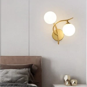 Modern Wall Lamp Bedroom Wall Sconce Glass Wall Lights Shop Lobby Wall Lighting - Picture 1 of 7
