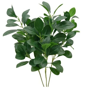 3PCS Artificial Greenery Branches Fake Eucalyptus Leaves Stems Real Touch Fau... - Picture 1 of 6