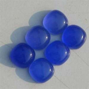  Wholesale Natural Blue Chalcedony 15X15 mm Cushion Cabochon Loose Gemstone