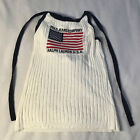 Ralph Lauren Polo Jeans Company Uchwyt-Top Koszula Biała flaga amerykańska USA Medium