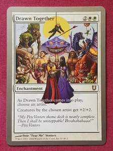 Magic The Gathering UNHINGED DRAWN TOGETHER white card MTG - Picture 1 of 2