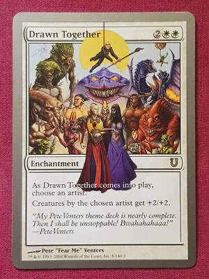Magic The Gathering UNHINGED DRAWN TOGETHER white card MTG - Image 1 of 2