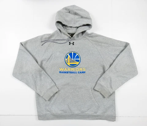 Golden State Warriors Sweatshirt Men's Large Gray Hoodie Under Armour Basketball Cover