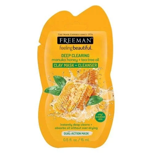 Freeman Deep Clearing Manuka Honey Tea Tree Oil Clay  15ml Clay Mask & Cleanser - Image 1 of 1