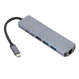 6 In Type C Docking Station HUB USB 3.1 PD Charging to Adapter - Picture 1 of 12