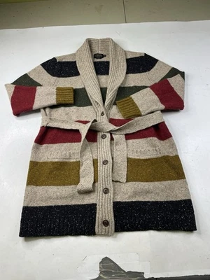 Pendleton Cardigan Sweater Women XL Petite Multicolor Wool Blend Shawl Belted - Image 1 of 4